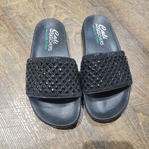 Skechers Black Sporty Slide Sandals